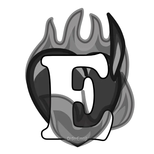 Стикер 5 Letters Heart #letter #font #foradmins