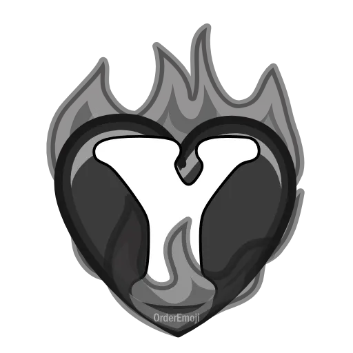 Стикер 25 Letters Heart #letter #font #foradmins