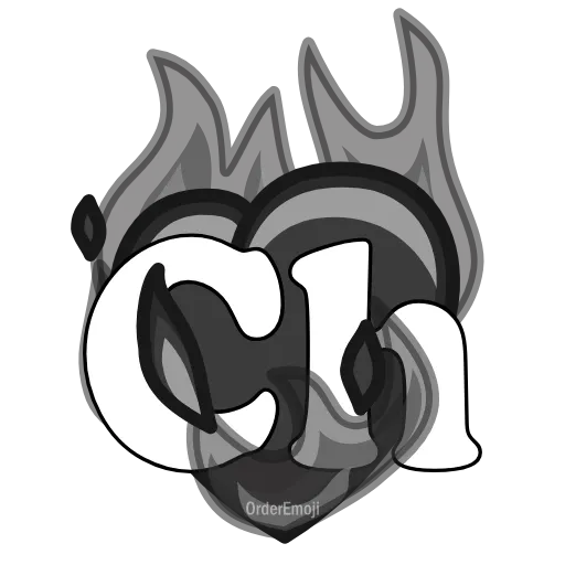 Стикер 28 Letters Heart #letter #font #foradmins