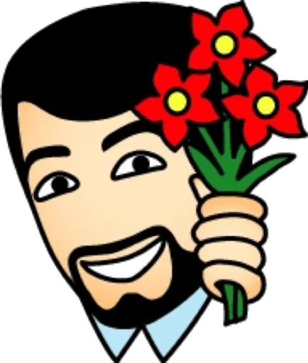 🥰 Стикер «Брюнет» для Telegram