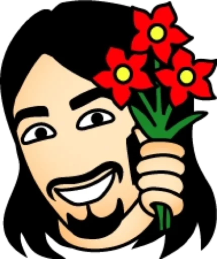🥰 Стикер «Длинноволосый» для Telegram