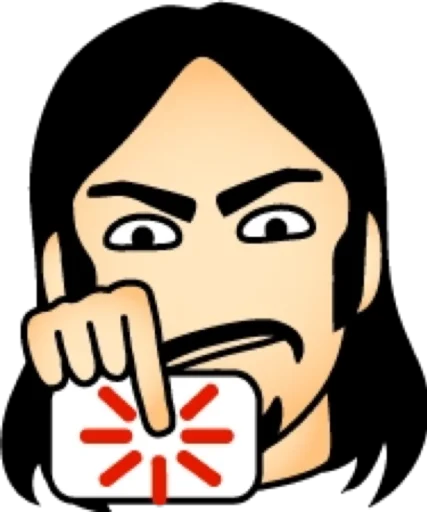 🧐 Стикер «Длинноволосый» для Telegram