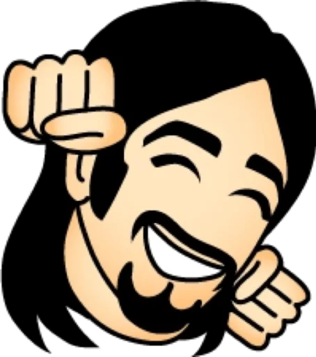 🥳 Стикер «Длинноволосый» для Telegram