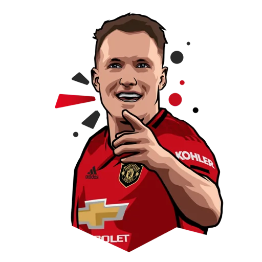 👆 Стикер «Manchester United» для Telegram