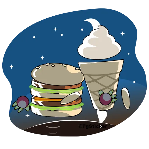 🌃 Стикер «МакДрузья» для Telegram