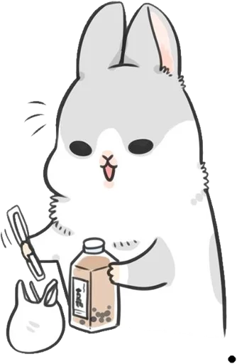 👝 Стикер «Machiko Rabbit» для Telegram