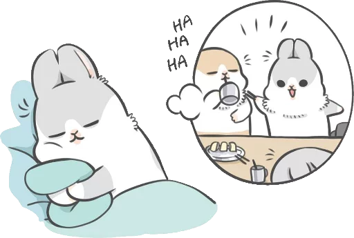 😌 Стикер «Machiko Rabbit» для Telegram