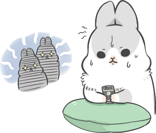 😱 Стикер «Machiko Rabbit» для Telegram