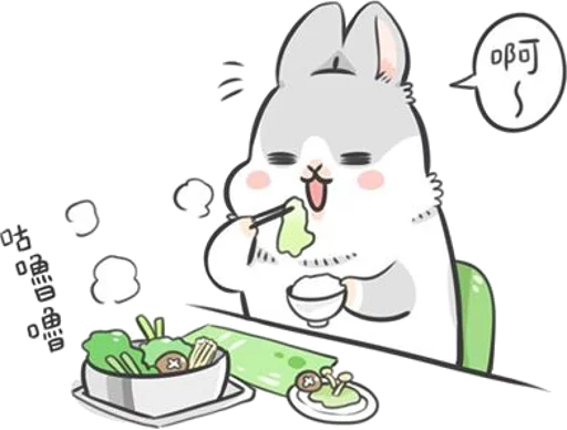 😍 Стикер «Machiko Rabbit» для Telegram