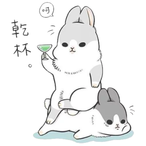 🍸 Стикер «Machiko Rabbit» для Telegram
