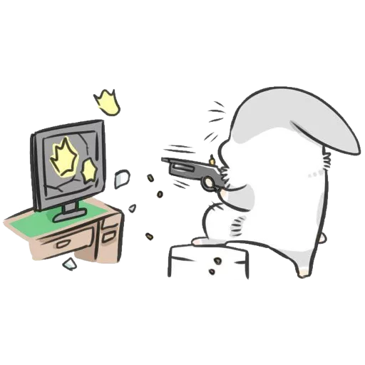 🎯 Стикер «Machiko Rabbit» для Telegram