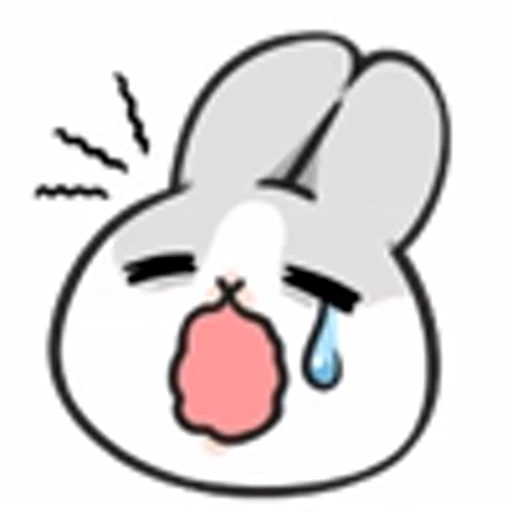 😢 Эмодзи «Machiko Rabbit Emoji» для Telegram