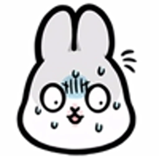 😰 Эмодзи «Machiko Rabbit Emoji» для Telegram