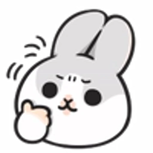 👍 Эмодзи «Machiko Rabbit Emoji» для Telegram