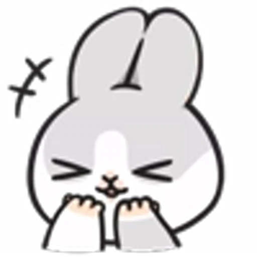 😆 Эмодзи «Machiko Rabbit Emoji» для Telegram