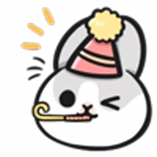 🥳 Эмодзи «Machiko Rabbit Emoji» для Telegram