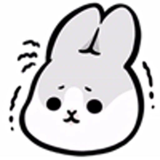 😐 Эмодзи «Machiko Rabbit Emoji» для Telegram