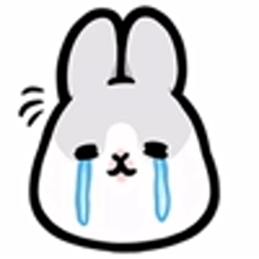 😭 Эмодзи «Machiko Rabbit Emoji» для Telegram