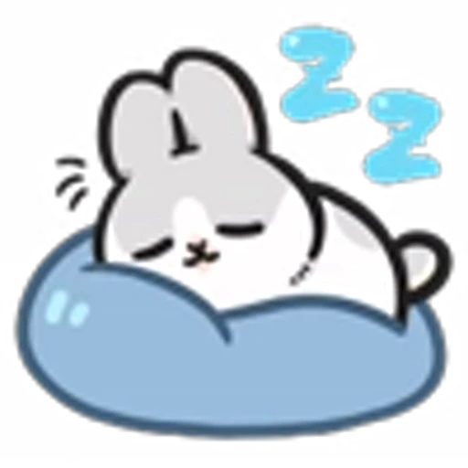 😴 Эмодзи «Machiko Rabbit Emoji» для Telegram