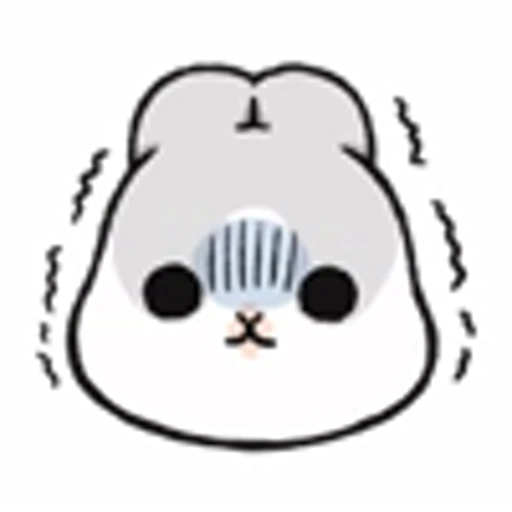 😨 Эмодзи «Machiko Rabbit Emoji» для Telegram