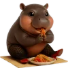 😋 Эмодзи «Мадам Бегемотиха» для Telegram