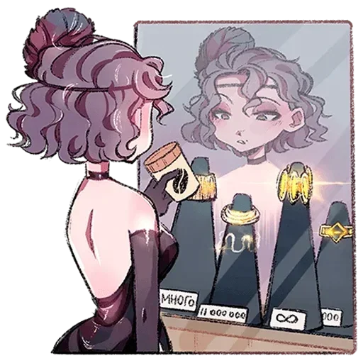 😵‍💫 Стикер «Мадам Ринэль Без Текста» для Telegram