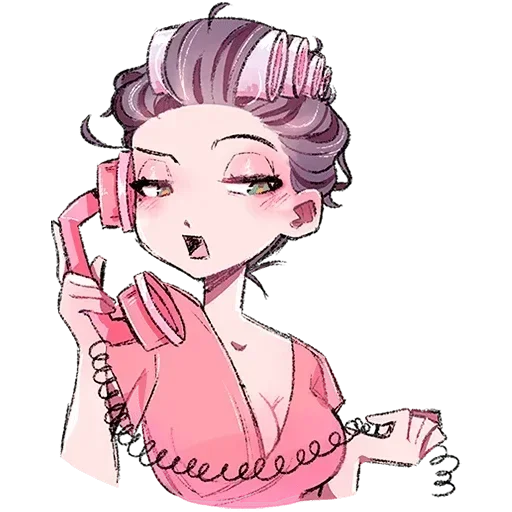 📞 Стикер «Мадам Ринэль Без Текста» для Telegram