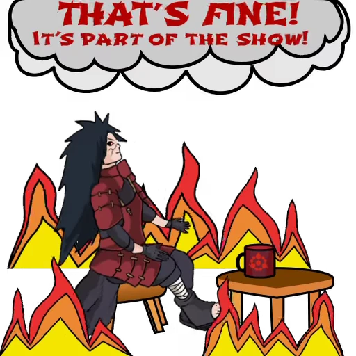 🔥 Стикер «Madara Uchiha Мадара Учиха» для Telegram