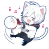 Стикер 7 Mafumafu cat emoji