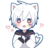 Стикер 25 Mafumafu cat emoji
