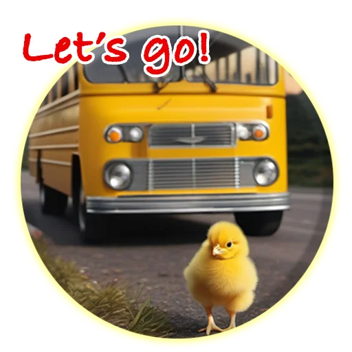 🚌 Стикер «Magic Chicken channel» для Telegram