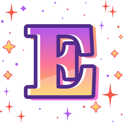 Стикер 6 magic orange ABC
