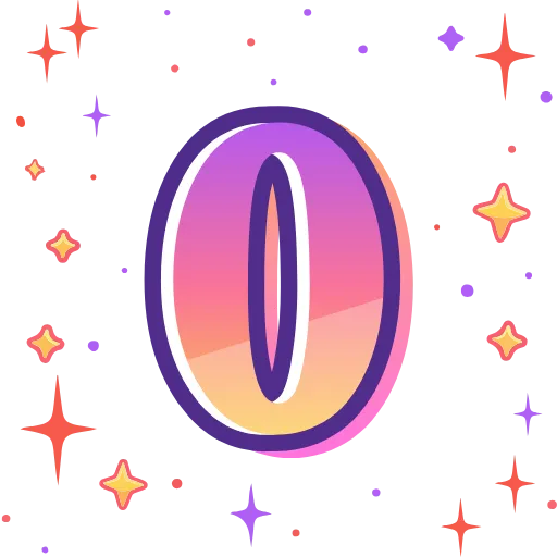 Стикер 59 magic orange ABC