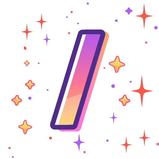 Стикер 58 magic orange ABC