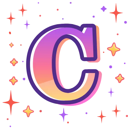 Стикер 19 magic orange ABC