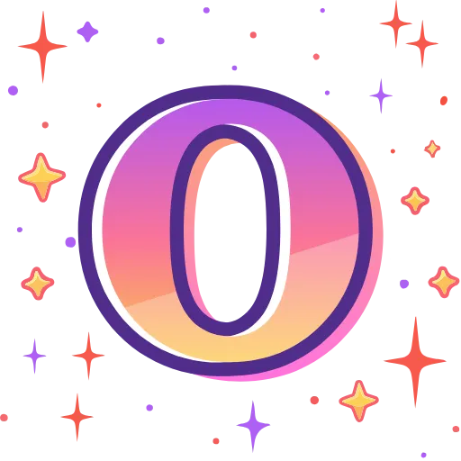 Стикер 16 magic orange ABC