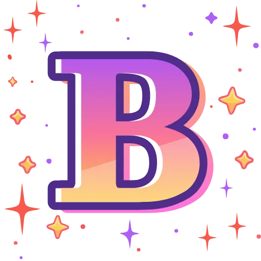 Стикер 3 magic orange ABC