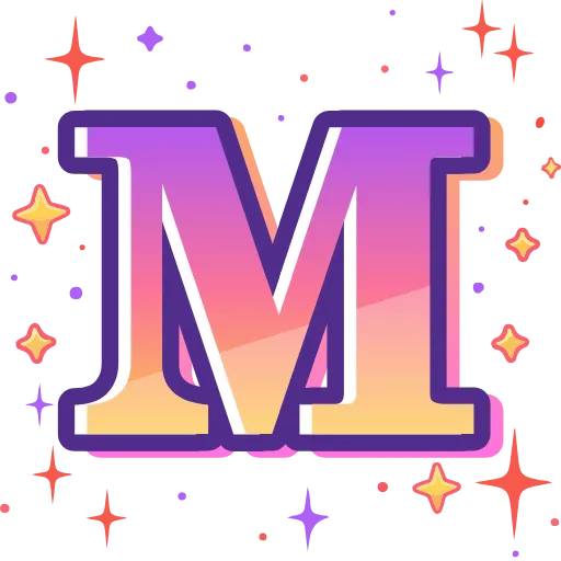 Стикер 14 magic orange ABC