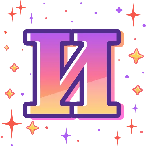 Стикер 10 magic orange ABC