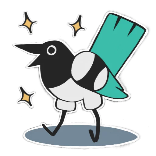 Стикерпак Mister Magpie для Telegram