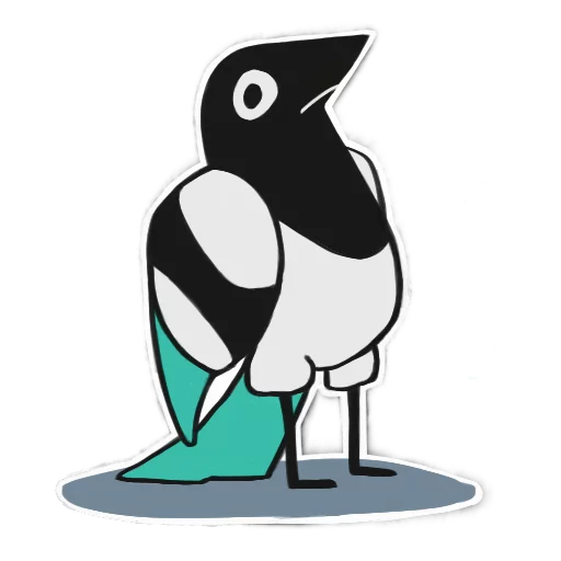 😕 Стикер «Mister Magpie» для Telegram