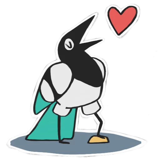 ❤ Стикер «Mister Magpie» для Telegram