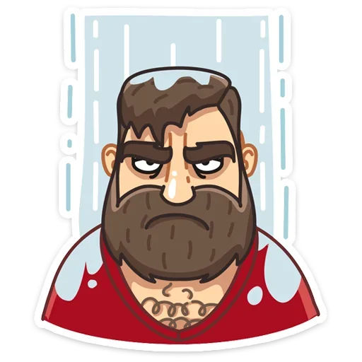☔️ Стикер «Макс - Брутальный снаружи, добрый внутри&;» для Telegram