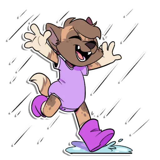 🌧 Стикер «Malaika Kiddo» для Telegram
