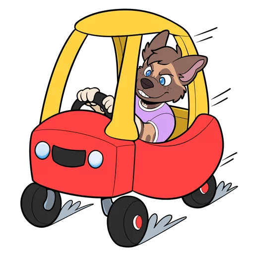 🚗 Стикер «Malaika Kiddo» для Telegram