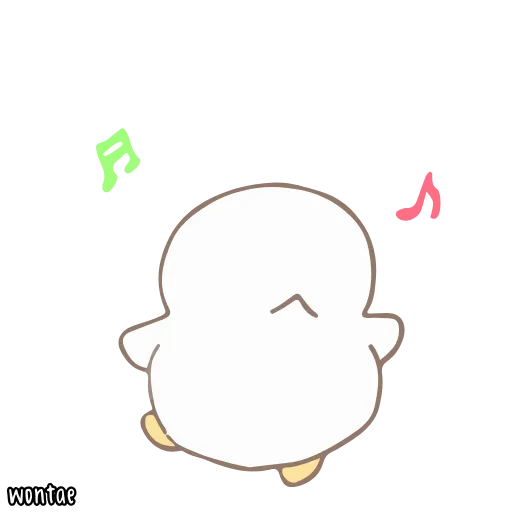 ☁️ Стикер «말랑오리 꾸왁» для Telegram