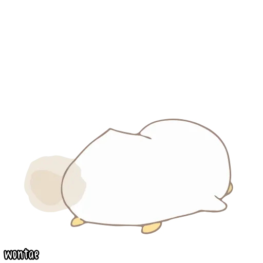 ☁️ Стикер «말랑오리 꾸왁» для Telegram