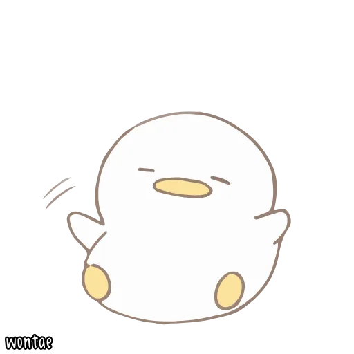 ☁️ Стикер «말랑오리 꾸왁» для Telegram