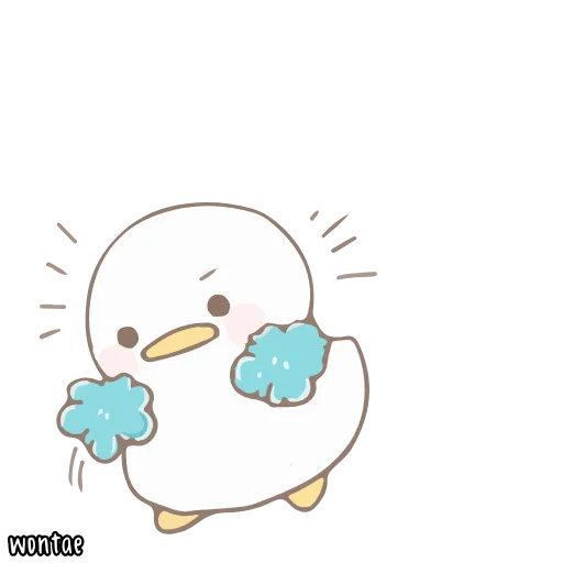 ☁️ Стикер «말랑오리 꾸왁» для Telegram