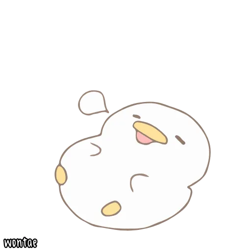 ☁️ Стикер «말랑오리 꾸왁» для Telegram